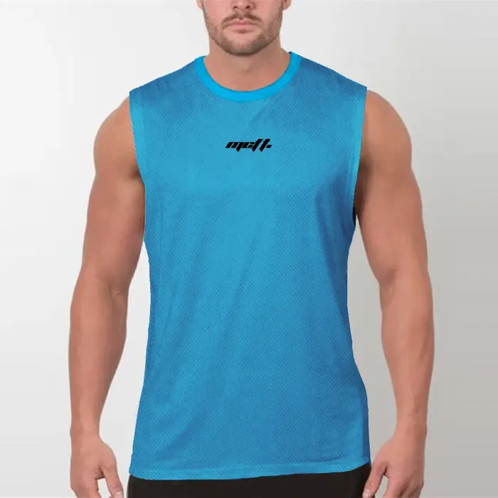 Débardeurs de fitness pour hommes – Marque de mode européenne et américaine – T-shirt de sport sans manches à col rond