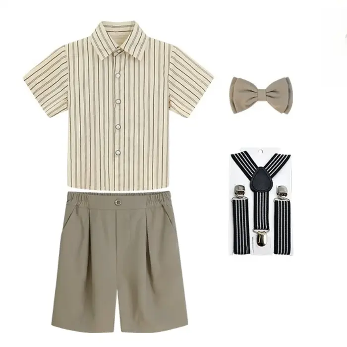 Ensemble chemise à manches courtes pour garçons
