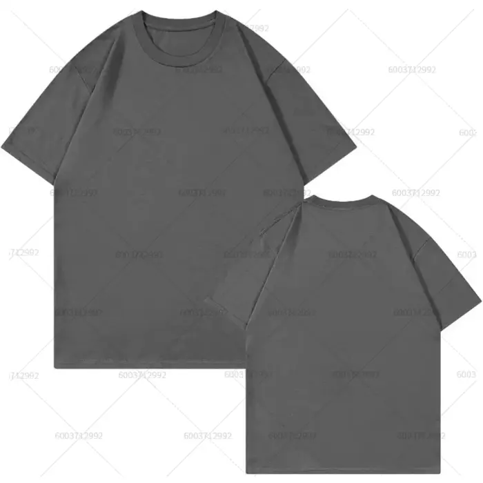 Bleu hommes T-shirt robuste BALCK pur coton col rond manches courtes T-shirt été femmes haut surdime