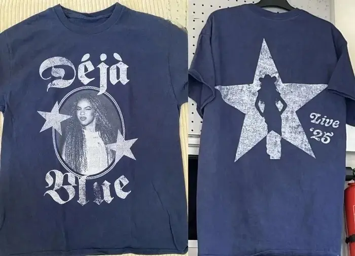 Deja bleu Beyonc É Tour modèle hommes T-shirt été nouveau Style unisexe