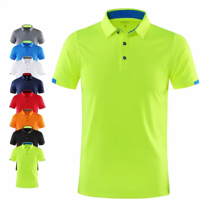 Sport décontracté séchage rapide revers à manches courtes POLO combinaison de cyclisme costume de Fitness pour hommes