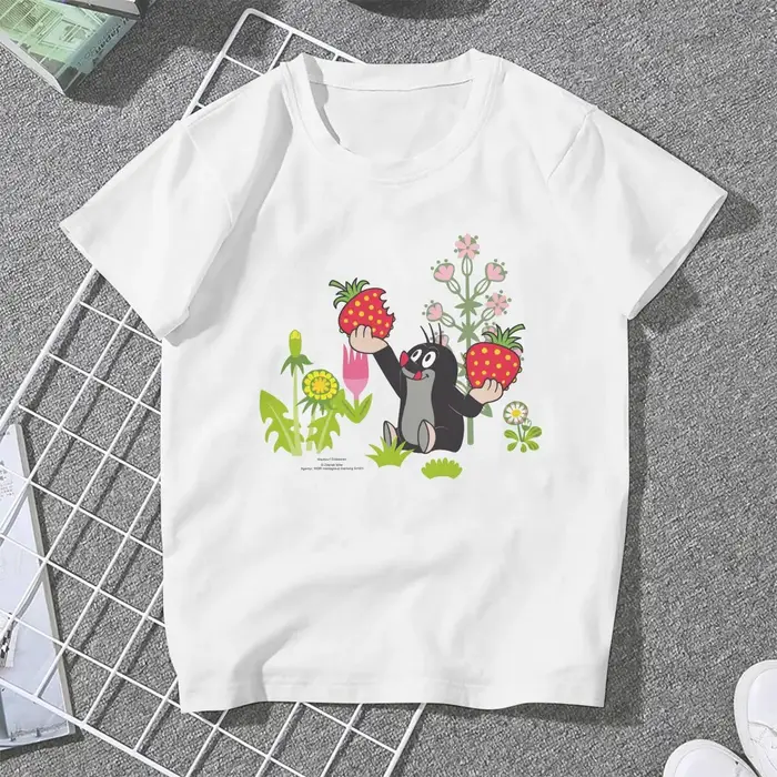 T-shirt Anime Krtek pour femme, The Mole, Maulwurf, Erdbeeren, Zones Me Clothes, Unisex Blusas T Shi