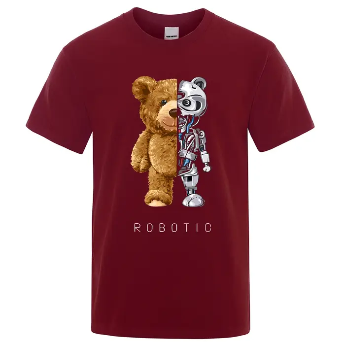 T-shirt en coton Robot Bear pour hommes