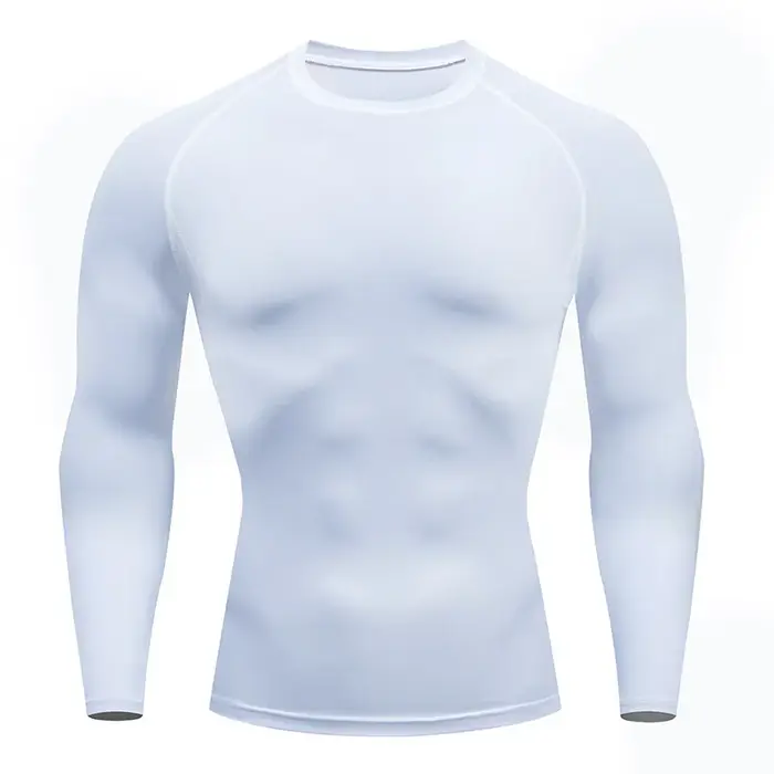 T-shirt moulant à manches longues pour homme
