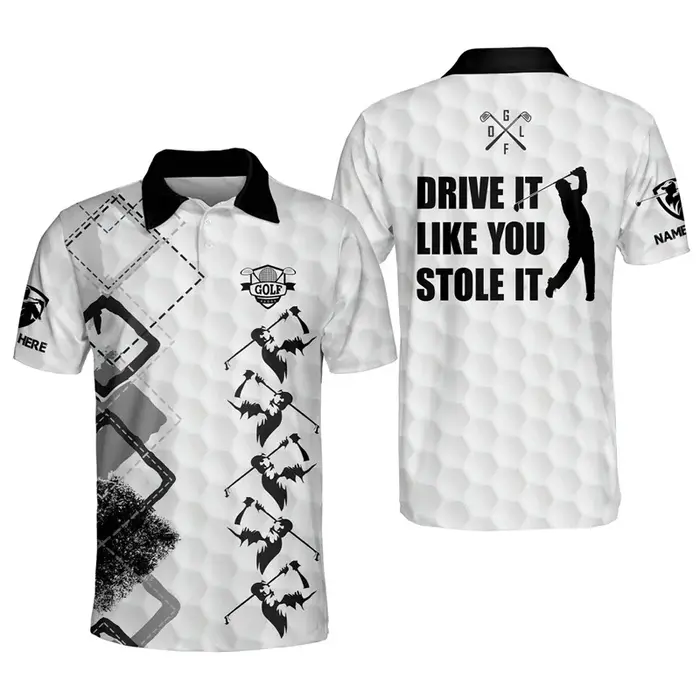Polo à manches courtes Skull Talk Birdie To Me pour hommes et femmes