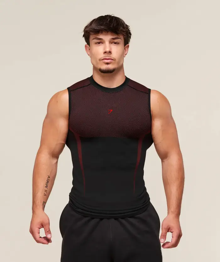 Débardeur Homme Sans Manches Été Séchage Rapide Respirant Haute Élasticité Sans Coutures Fitness Course Entraînement Haut Moulant