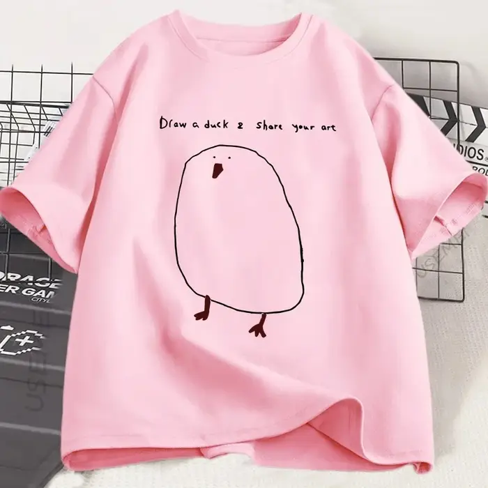 Drôle dessin canard T-shirt femmes décontracté
