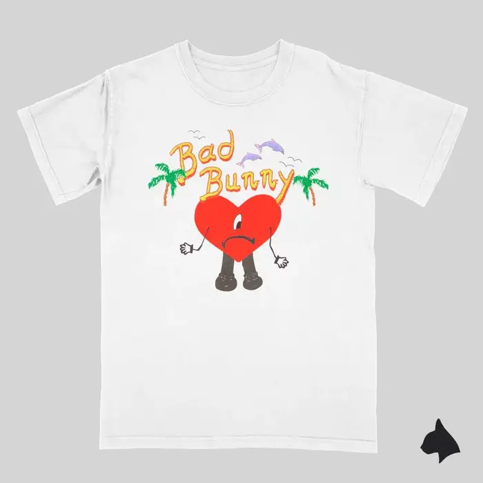 Monaco Bad Bunny imprimé T-shirt hommes femmes haut Streetwear surdimensionné Y2k à manches courtes coton doux mode femme mâle t-shirts