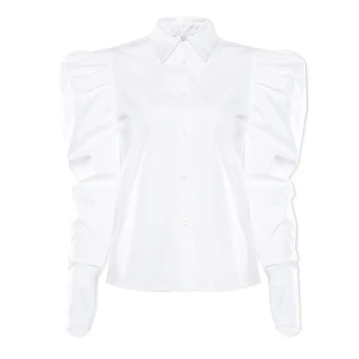 Chemise bouffante à revers bouffant pour femme