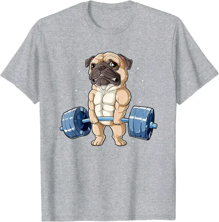 Carlin haltérophilie drôle Animal hommes Fitness gymnase entraînement T-Shirt