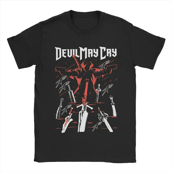 Virgil Funny T-shirt 100% coton D-Devil May Cry pour hommes