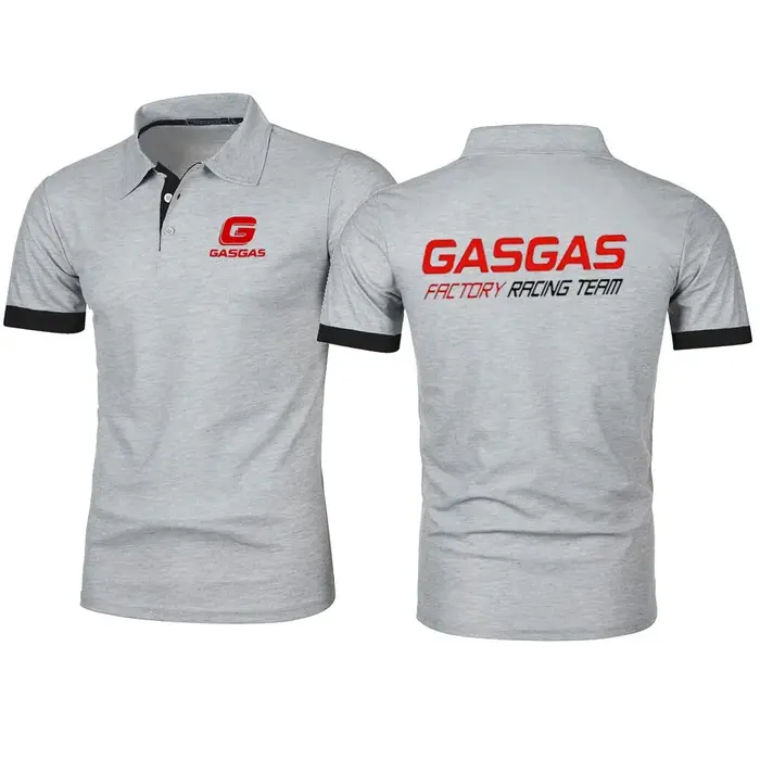 Moto GASGAS usine équipe de course hommes polos décontracté Golf hauts t-shirt respirant maille coton à manches courtes