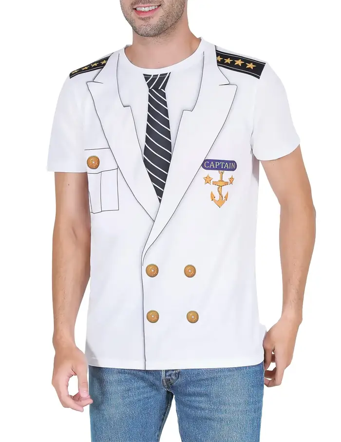 T-shirt pour homme, t-shirt Captain