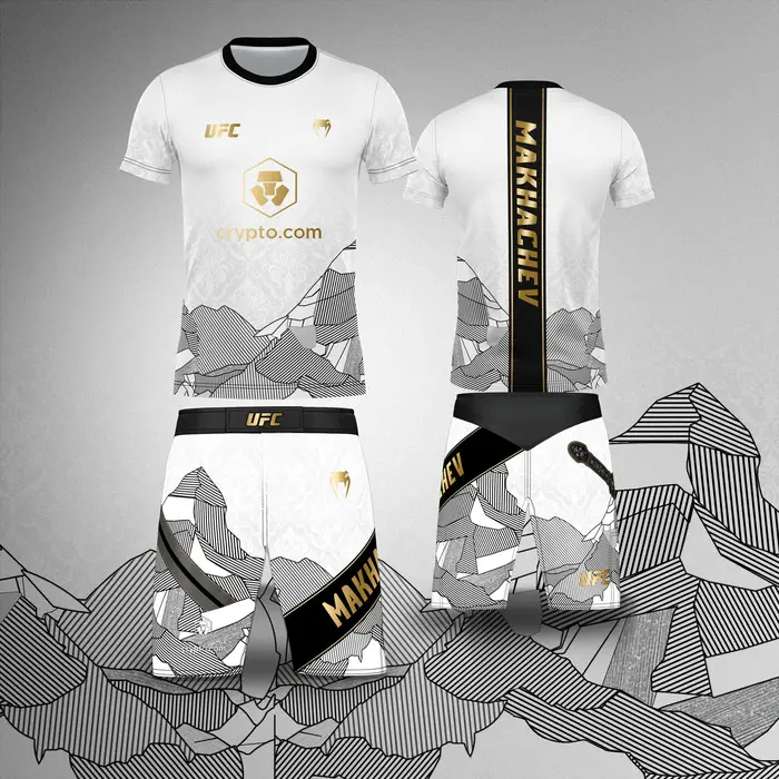 Ensemble de t-shirt et short UFC Top Fighters Islam Makhachev Combat Fighting Event