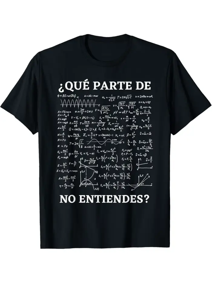 T-shirt graphique drôle avec équations mathématiques espagnoles pour enseignants