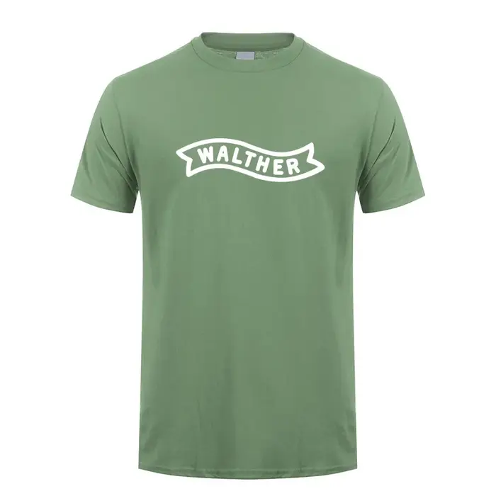 WALTHER Firearms T Shirt Hommes Cool Coton À Manches Courtes