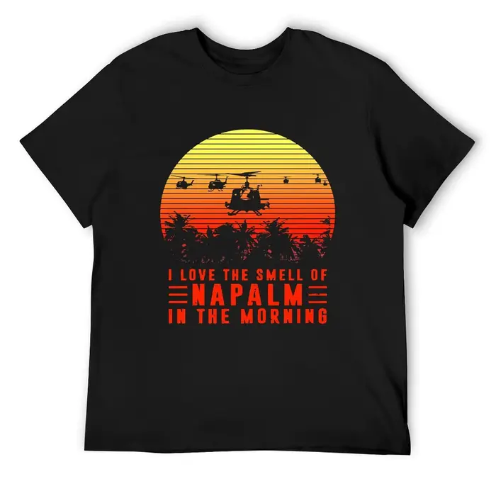 J'aime l'odeur de Napalm au matin T-Shirt-Vintage T-Shirt Anime t-shirt costumes drôles hommes coton