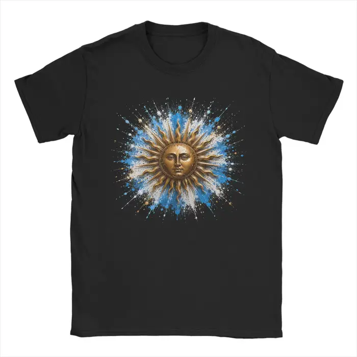 T-shirts graphiques avec drapeau et carte de l'Argentine pour hommes, hauts 100% coton, nouveauté, m
