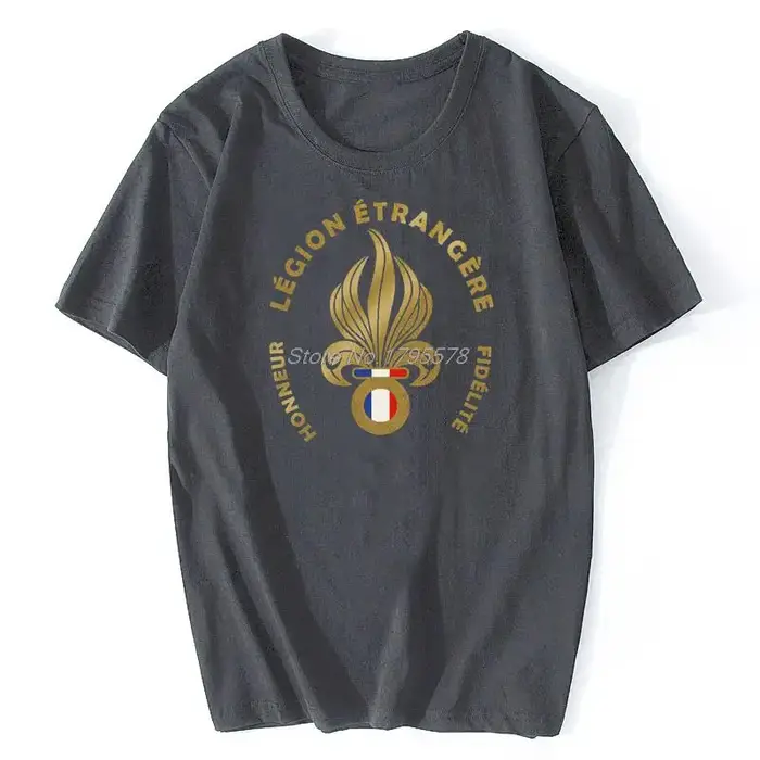 T-Shirt en Coton avec Logo du Régiment des Étrangères Françaises pour Homme