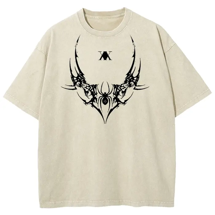 HUNTER × HUNTER Manga T-shirt graphique pour hommes femmes vêtements Killua Zoldyck imprimé lavé sur
