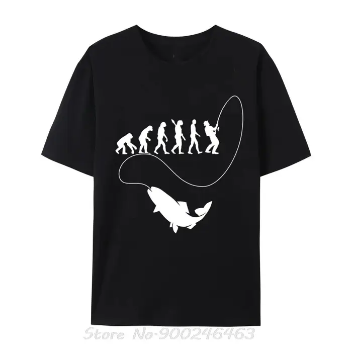 Pêcheur pêche évolution pêcheur poisson évolution pêche Cool travail jour hommes T-Shirt unisexe cot