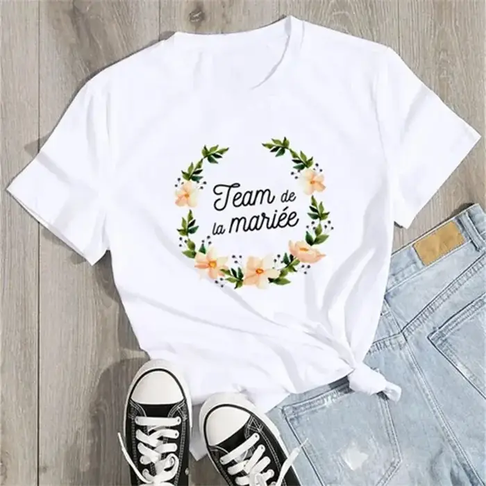 Équipe mariée femmes T-shirts 2024 EVJF pour être Squad