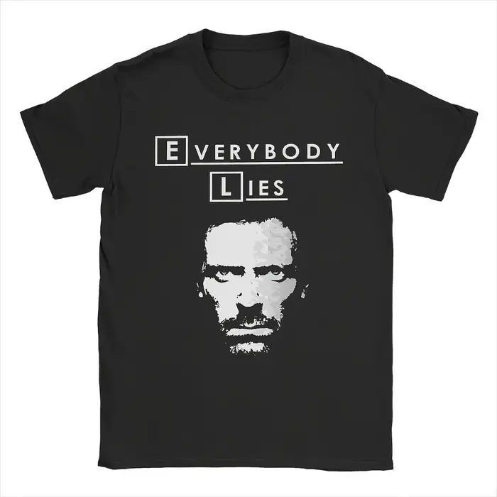 Maison des hommes MD. T-shirt de émission de télévision avec dr. House Medical Chart imprimé texte b