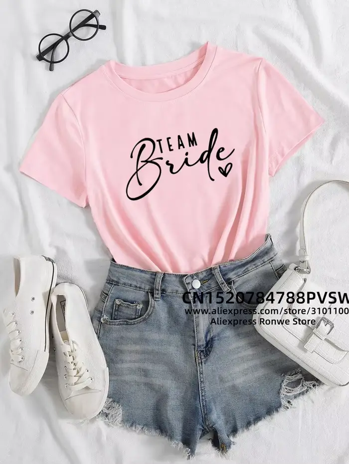 T-shirt Team Bride Coussins Evjf Hen pour femme