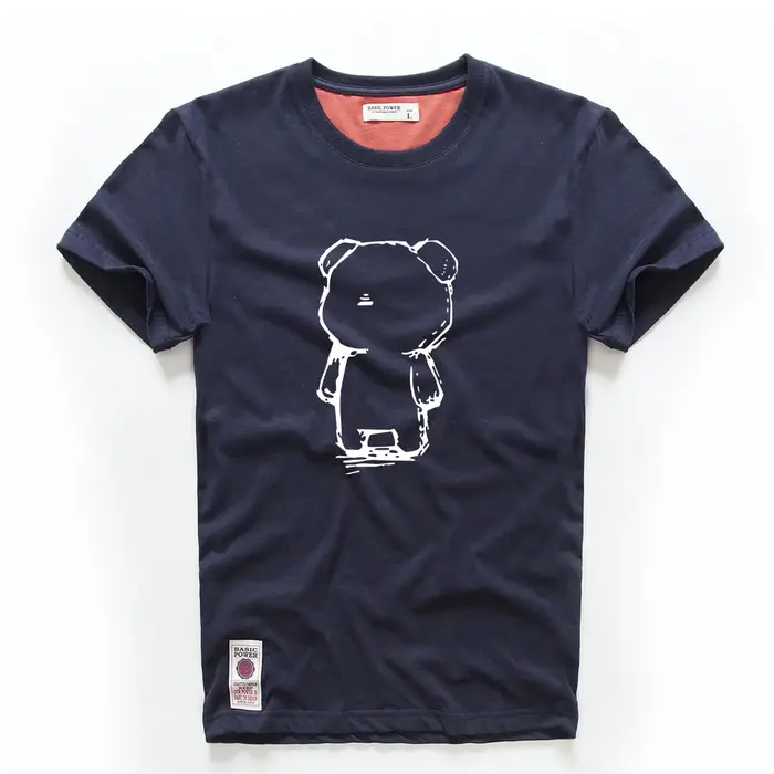 T-shirt à col rond en coton pour hommes