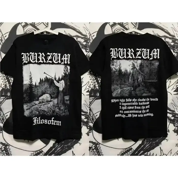 Heavy Metal Rock Band imprimé à manches courtes rétro Y2K T-shirt décontracté ample Streetwear unise