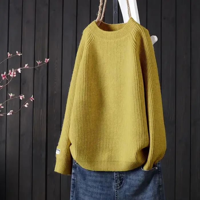 Pull en cachemire pour femmes 2025 tendance Style coréen col rond mode épais Crochet hauts vêtements