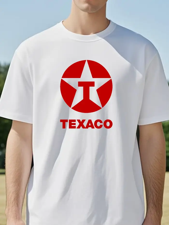 Texaco Oil – t-shirt rétro imprimé double face