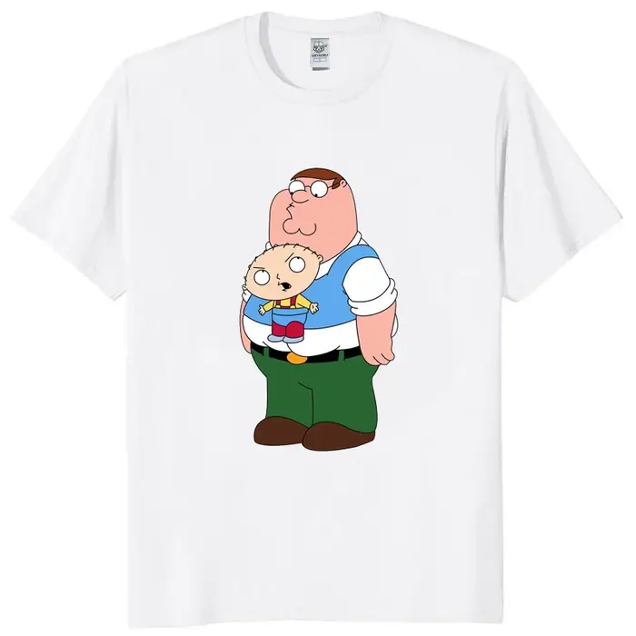 Family Guy Peter Griffin T-Shirt unisexe pour hommes femmes-t-shirt en coton graphique dessin animé Streetwear col rond manches courtes comédie