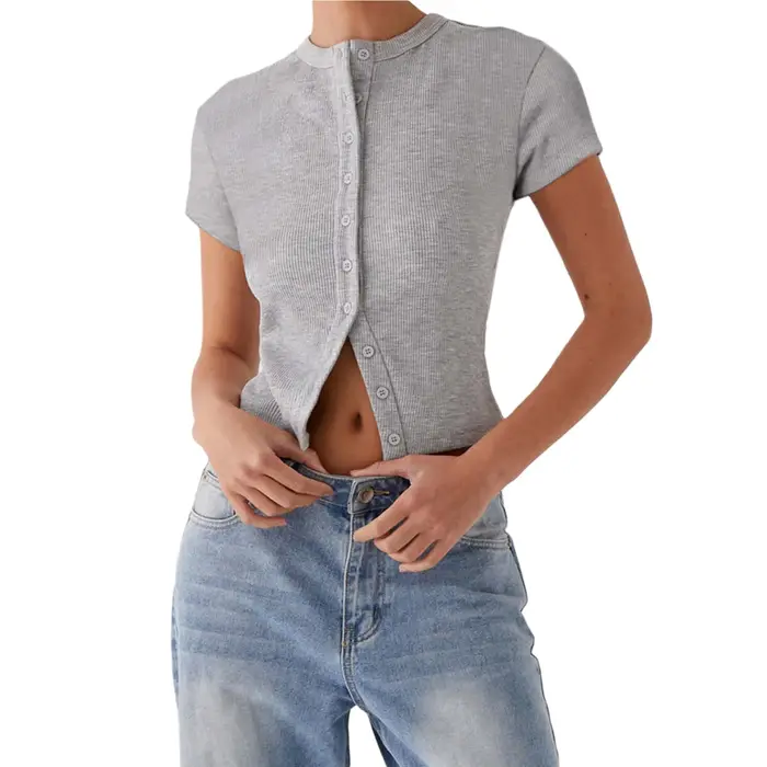 T-shirt décontracté à manches courtes pour femmes