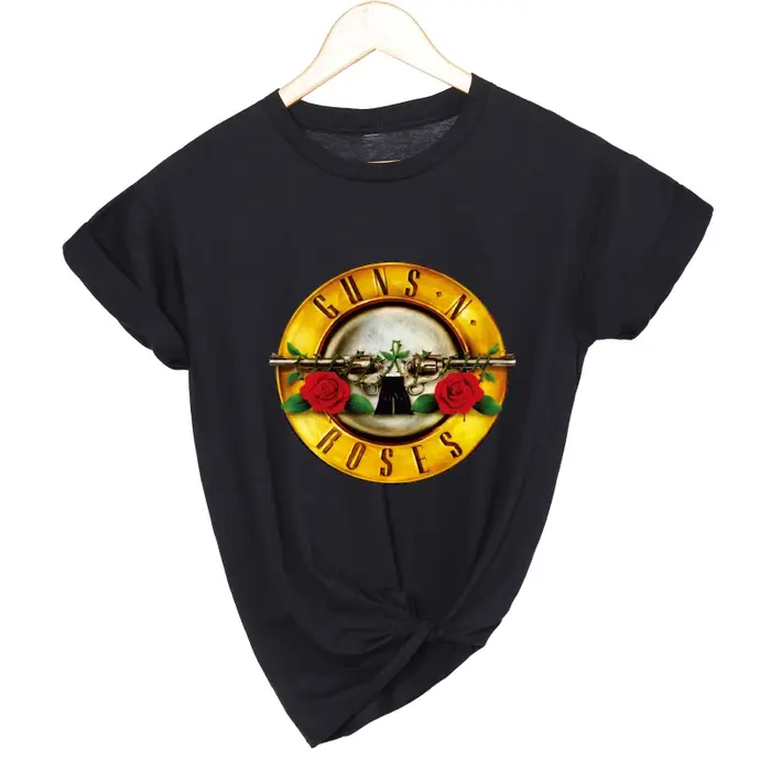 GUNS and Roses groupe de rock t-shirt femmes imprimer surdimensionné streetwear t-shirt femme punk é