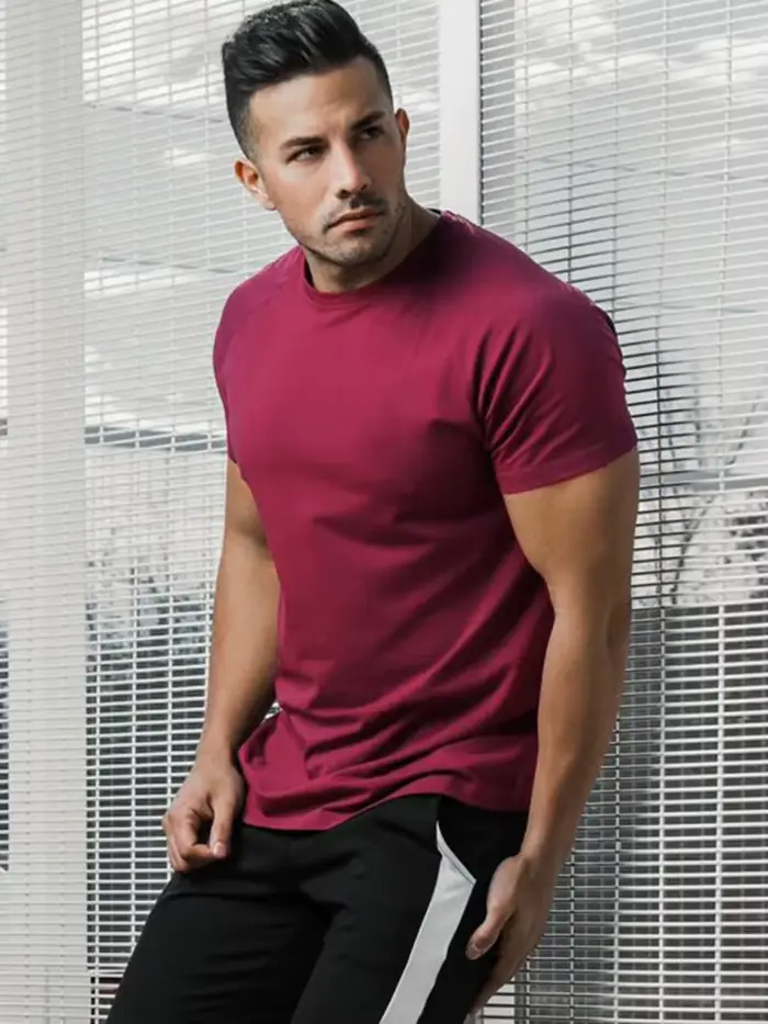 T-shirt uni pour homme
