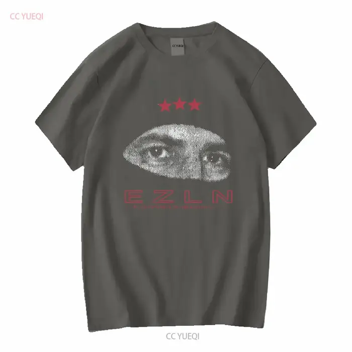 Nouveau Rare EZLN Himno Zapatista mexicains sans Latinos Comandante Marcos Emiliano Zapata rétro t-shirt double face Style Vintage