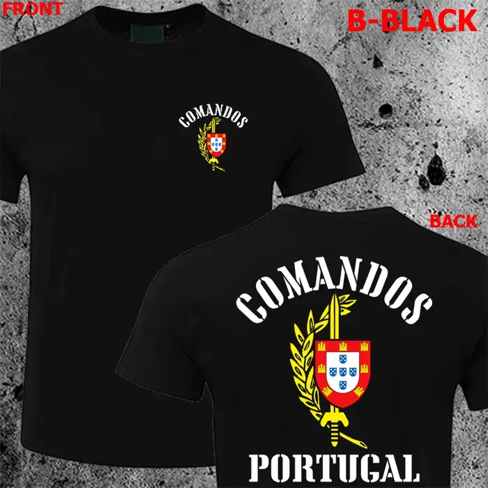 T-shirt militaire des forces spéciales de l'armée portugaise Commando Comandos du Portugal