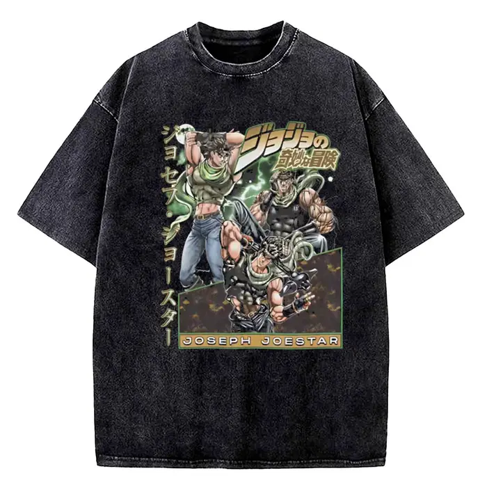 T-shirt graphique JoJo's Bizarre Adventure Johnny Joestar pour hommes