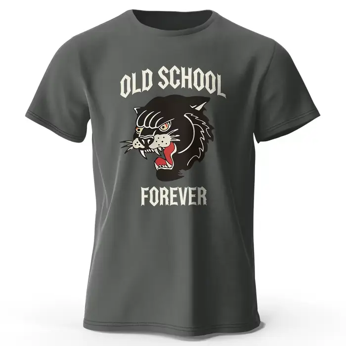 T-shirt imprimé Old School Forever pour hommes