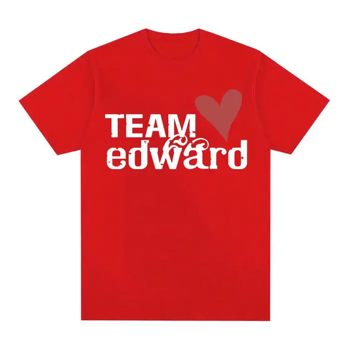 Jacob Wears Team Edward T-shirt en coton biologique Twilight Fans vêtements Vintage T-shirt hommes f