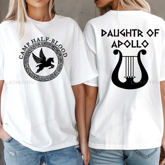 Camp demi-sang mythologie grecque fille graphique t-shirts été femme homme mode décontracté extérieur respirant coton T-shirt