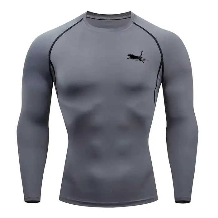 T-shirt de fitness à manches longues pour homme