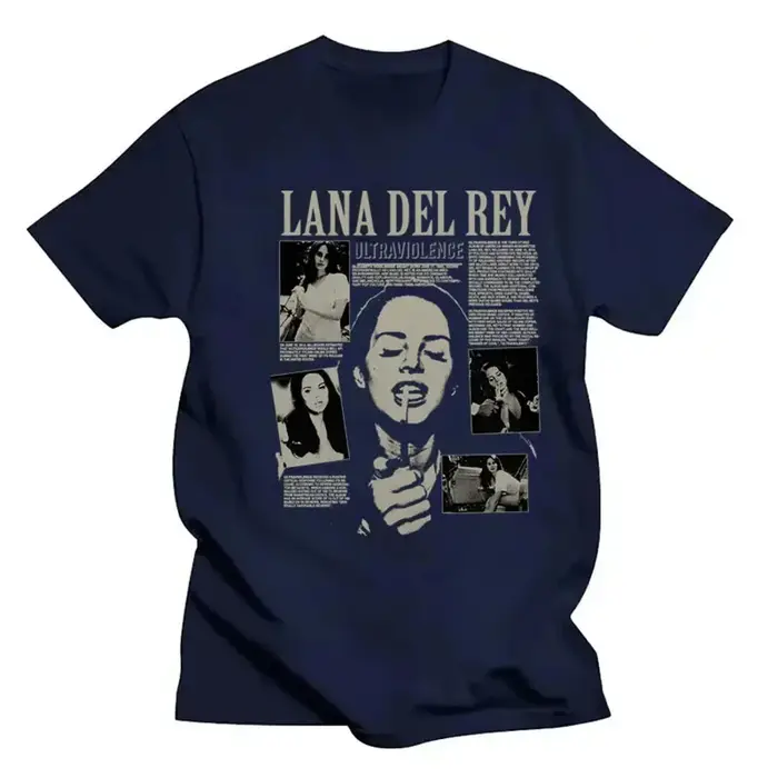 Chanteur Lana Del Rey imprimer t-shirt hommes femmes mode Hip Hop Streetwear Harajuku à manches cour