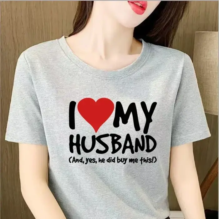 T-shirt humoristique Kawaii I Love My Mari Boyfriend WOMENS