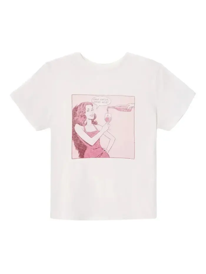 T-shirt en coton pour femme, nouvelle collection été 2026, manches courtes, col rond, imprimé personnage de dessin animé, haut polyvalent pour femme