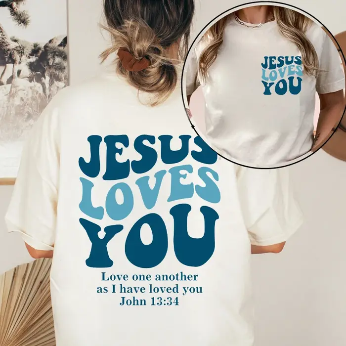 T-shirt chrétien Jésus t'aime
