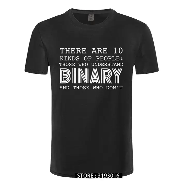 T-shirt drôle de programmeur d'ordinateur pour hommes, il y a 10 types de personnes, ceux qui compre
