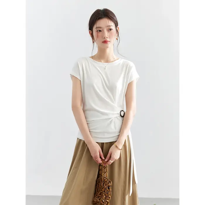 T-shirt VIMLY pour femme en Lyocell à manches courtes