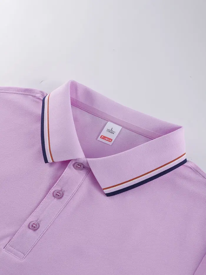 Polo à rayures de couleur unie pour femmes